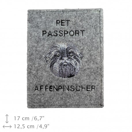 Haftowany pokrowiec na paszport psa