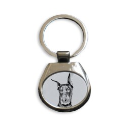 Dobermann- collection of keyrings with images of purebred dogs, unique gift, sublimation