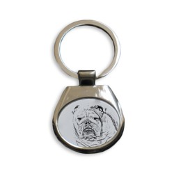 Bulldog, English Bulldog- collection of keyrings with images of purebred dogs, unique gift, sublimation