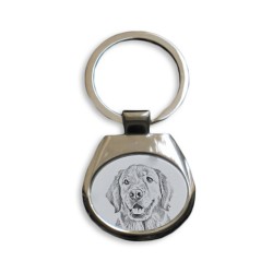 Cobrador dorado- colección de anillos de claves con imágenes de perros de raza pura, regalo único, sublimación!