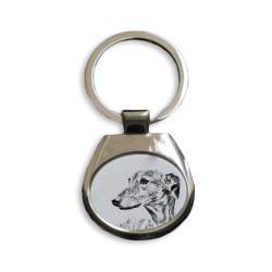 Grey Hound- collection of keyrings with images of purebred dogs, unique gift, sublimation