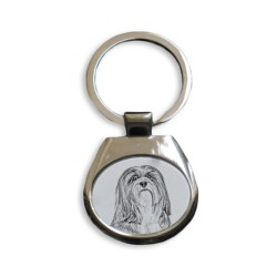 Lhasa Apso- collection of keyrings with images of purebred dogs, unique gift, sublimation