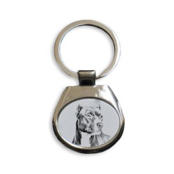 American Pit Bull Terrier- collection of keyrings with images of purebred dogs, unique gift, sublimation