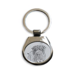 Shar Pei- collection of keyrings with images of purebred dogs, unique gift, sublimation