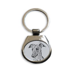 Whippet- collection of keyrings with images of purebred dogs, unique gift, sublimation