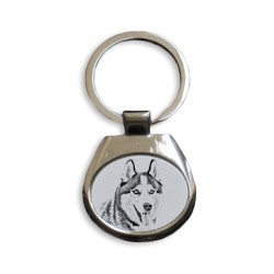 Husky siberiano- colección de anillos de claves con imágenes de perros de raza pura, regalo único, sublimación!