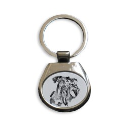 Cesky Terrier- collection of keyrings with images of purebred dogs, unique gift, sublimation