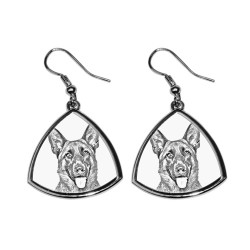 German Shepherd,collection of earrings with images of purebred dogs, unique gift