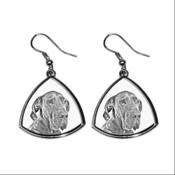 Great Dane,collection of earrings with images of purebred dogs, unique gift