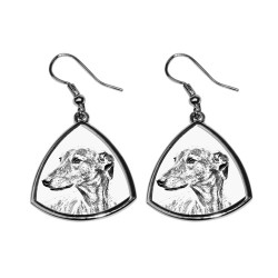 Grey Hound,collection of earrings with images of purebred dogs, unique gift