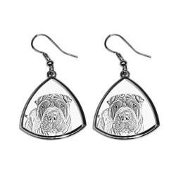 Shar Pei,collection of earrings with images of purebred dogs, unique gift