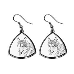 Alaskan Malamute,collection of earrings with images of purebred dogs, unique gift