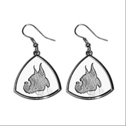 Boxer,collection of earrings with images of purebred dogs, unique gift