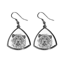 Chow chow,collection of earrings with images of purebred dogs, unique gift