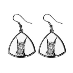 Great Dane,collection of earrings with images of purebred dogs, unique gift