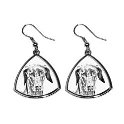 Dobermann,collection of earrings with images of purebred dogs, unique gift