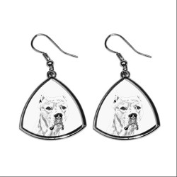 Argentine Dogo,collection of earrings with images of purebred dogs, unique gift