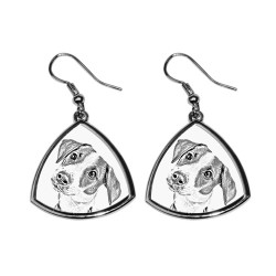 Jack Russell Terrier,collection of earrings with images of purebred dogs, unique gift