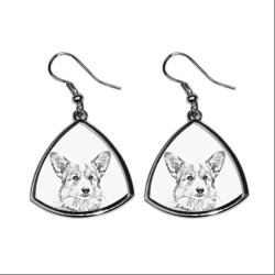 Welsh corgi pembroke,collection of earrings with images of purebred dogs, unique gift