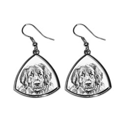 Leonberger,collection of earrings with images of purebred dogs, unique gift