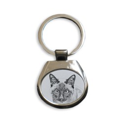 Siamois (chat) - collection de porte-clés avec des images de chats de race pure, cadeau unique, sublimation