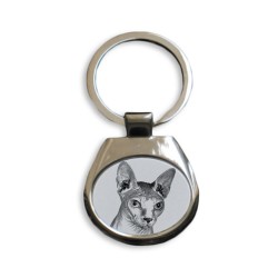 Sphynx- collezione di portachiavi con le immagini di gatti di razza, regalo unico, sublimazione!