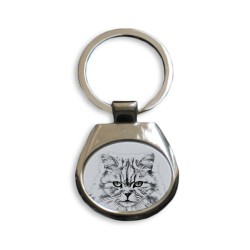 Britisch Langhaar- colección de anillos de claves con imágenes de gattos de raza pura, regalo único, sublimación!