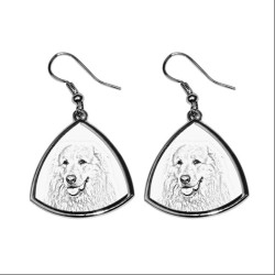 Great Pyrenees,collection of earrings with images of purebred dogs, unique gift
