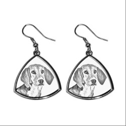 Harrier,collection of earrings with images of purebred dogs, unique gift