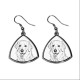 Kuvasz,collection of earrings with images of purebred dogs, unique gift