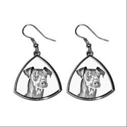 Manchester terrier,collection of earrings with images of purebred dogs, unique gift