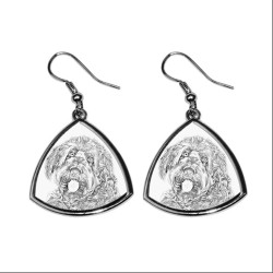 Otterhound,collection of earrings with images of purebred dogs, unique gift