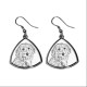Pyrenean Shepherd,collection of earrings with images of purebred dogs, unique gift