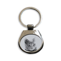 Chartreux - collection of keyrings with images of purebred cats, unique gift, sublimation