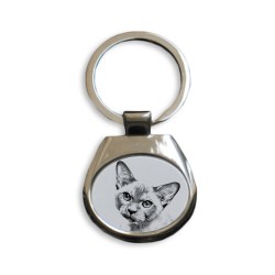 Burma-Katze- Kollektion der Schlüsselanhänger, (Anhänger) mit Bild der Rassekatze, schön Geschenk, Sublimation