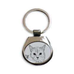 Munchkin - collection of keyrings with images of purebred cats, unique gift, sublimation