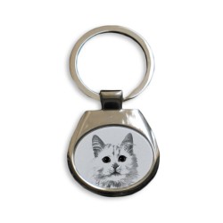 Turkish Van - collection of keyrings with images of purebred cats, unique gift, sublimation