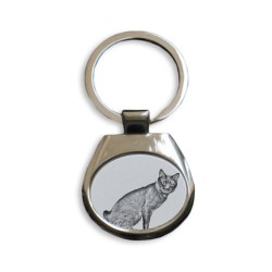 Kurilian Bobtail longhaired - collection of keyrings with images of purebred cats, unique gift, sublimation