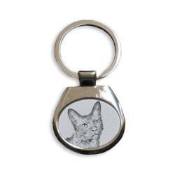 LaPerm - collection de porte-clés avec des images de chats de race pure, cadeau unique, sublimation