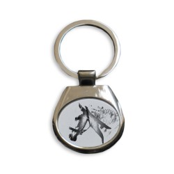 Spanish-Norman horse - collection of keyrings with images of purebred horses, unique gift, sublimation