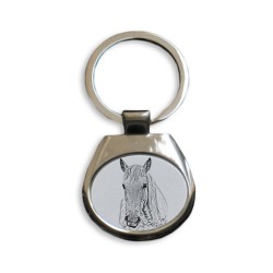 Camargue horse - collection of keyrings with images of purebred horses, unique gift, sublimation