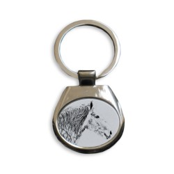 Perszeron - collection of keyrings with images of purebred horses, unique gift, sublimation