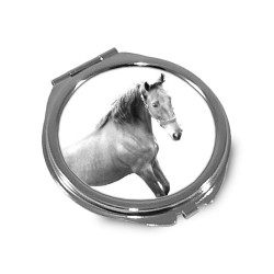 Saddlebred americano- Espejo de bolsillo con una imagen de caballo