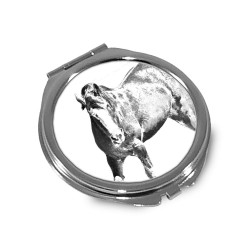 Clydesdale - Espejo de bolsillo con una imagen de caballo
