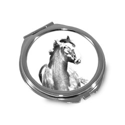 Clydesdale - Espejo de bolsillo con una imagen de caballo