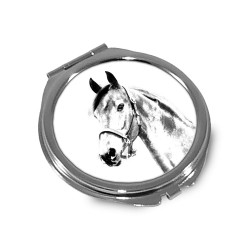 Morgan - Espejo de bolsillo con una imagen de caballo