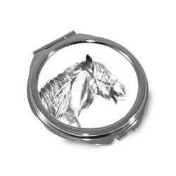 Shire - Espejo de bolsillo con una imagen de caballo