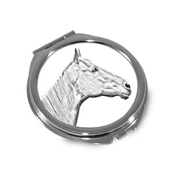 Retired Race Horse - Miroir de poche avec l'image d'un cheval
