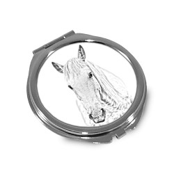 Camargue - Espejo de bolsillo con una imagen de caballo