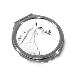Selle tchèque - Miroir de poche avec l'image d'un cheval